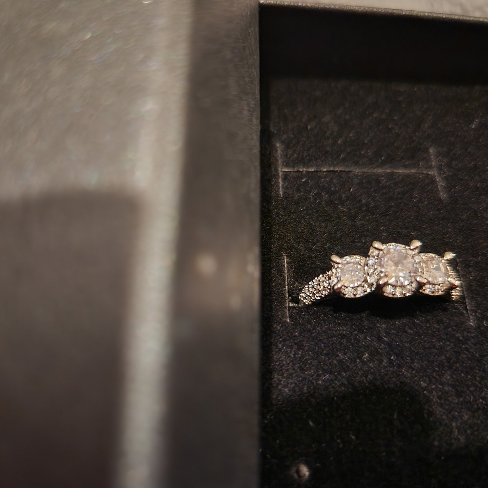3 Stone CZ Ring - Picture 3 of 3